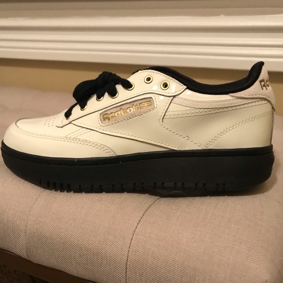 Reebok Shoes - Reebok Classics X Cardi B Club C Double Size 8 White Women's Leather Sneakers.